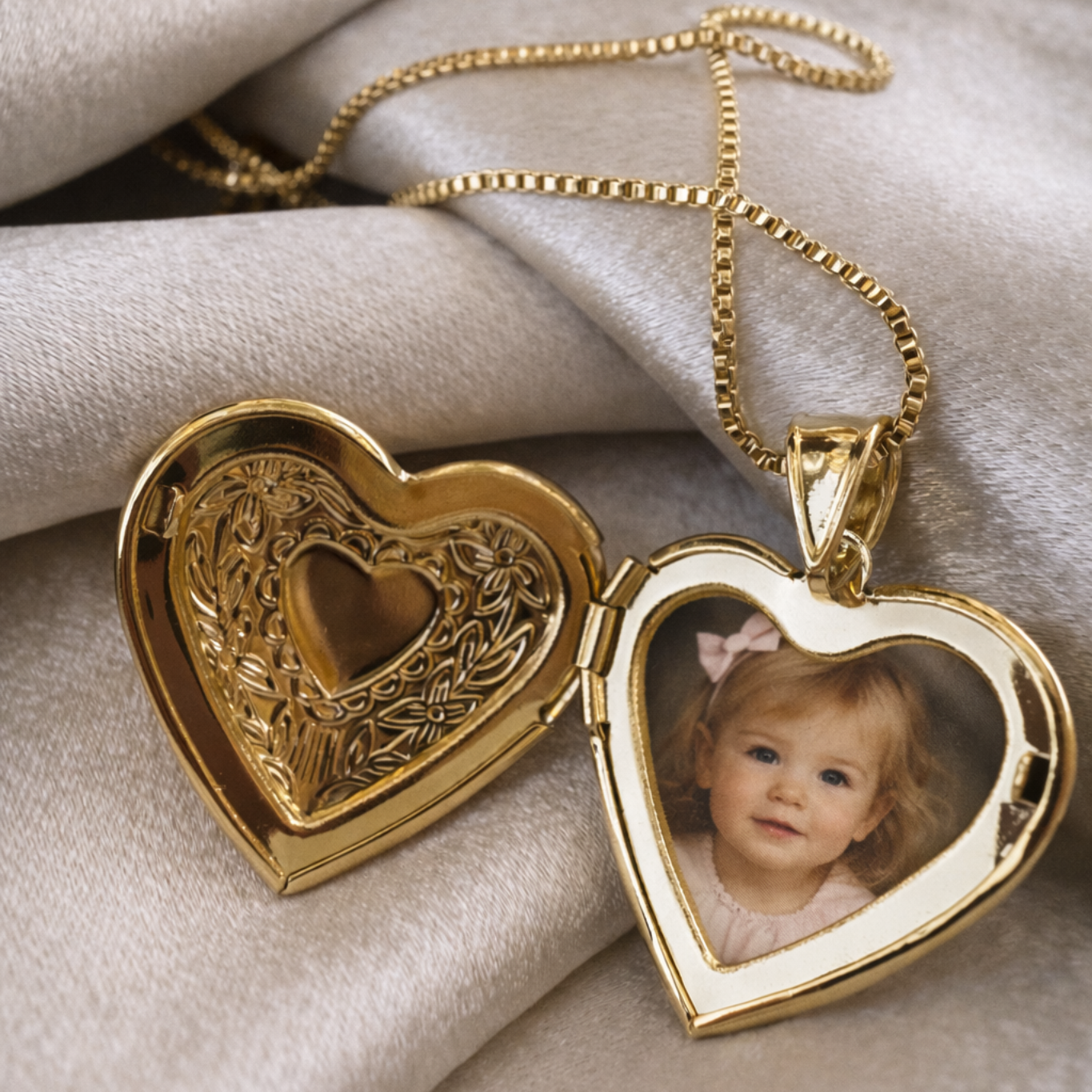 Heart Photo Locket Necklace