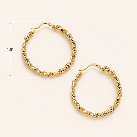 Liora Twist Hoop Earrings