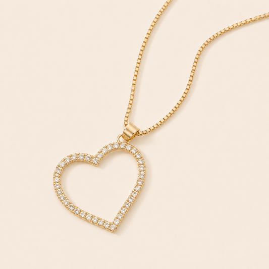 Pavé Heart Necklace