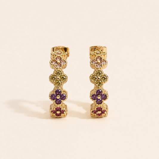 Flora Aura Hoop Earrings