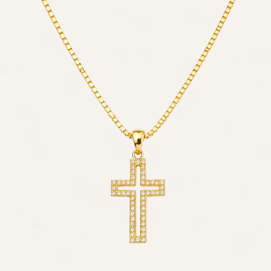 Halo Sancta Cross Necklace