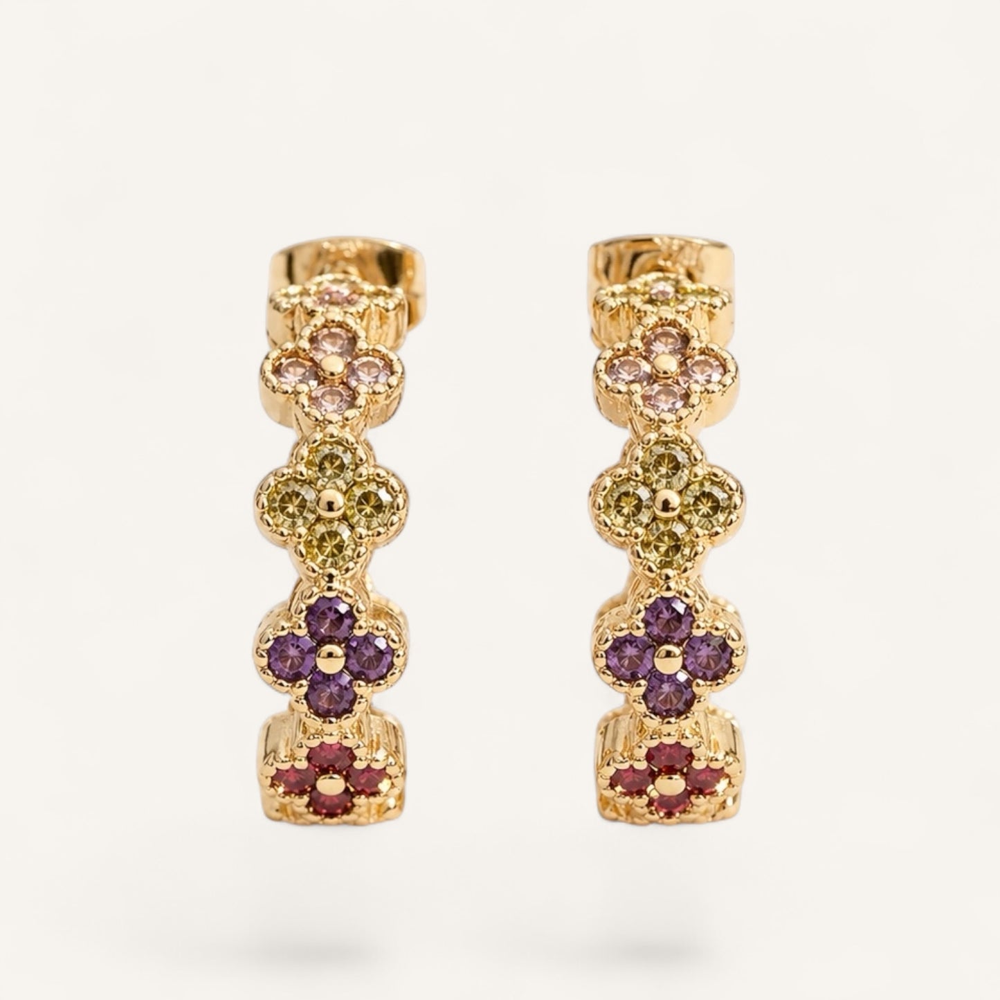 Flora Aura Hoop Earrings
